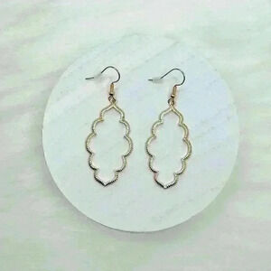 Gold Lantern Like Shape Earrings